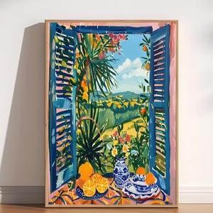 Open Window Henri Matisse Print, Henri Matisse Style Fauvism Painting, Modern Exhibition Wall Art, Printable Matisse, Mediterranean Scene