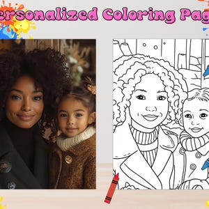 Custom Coloring Pages from Photo, Custom Sketch Coloring Page, Custom Kids Activity Page, Photo Outline Coloring Page, Custom Coloring Gift