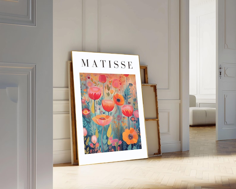 Matisse Flower Print, Matisse Flowers Abstract Art, Living Room Decor ...