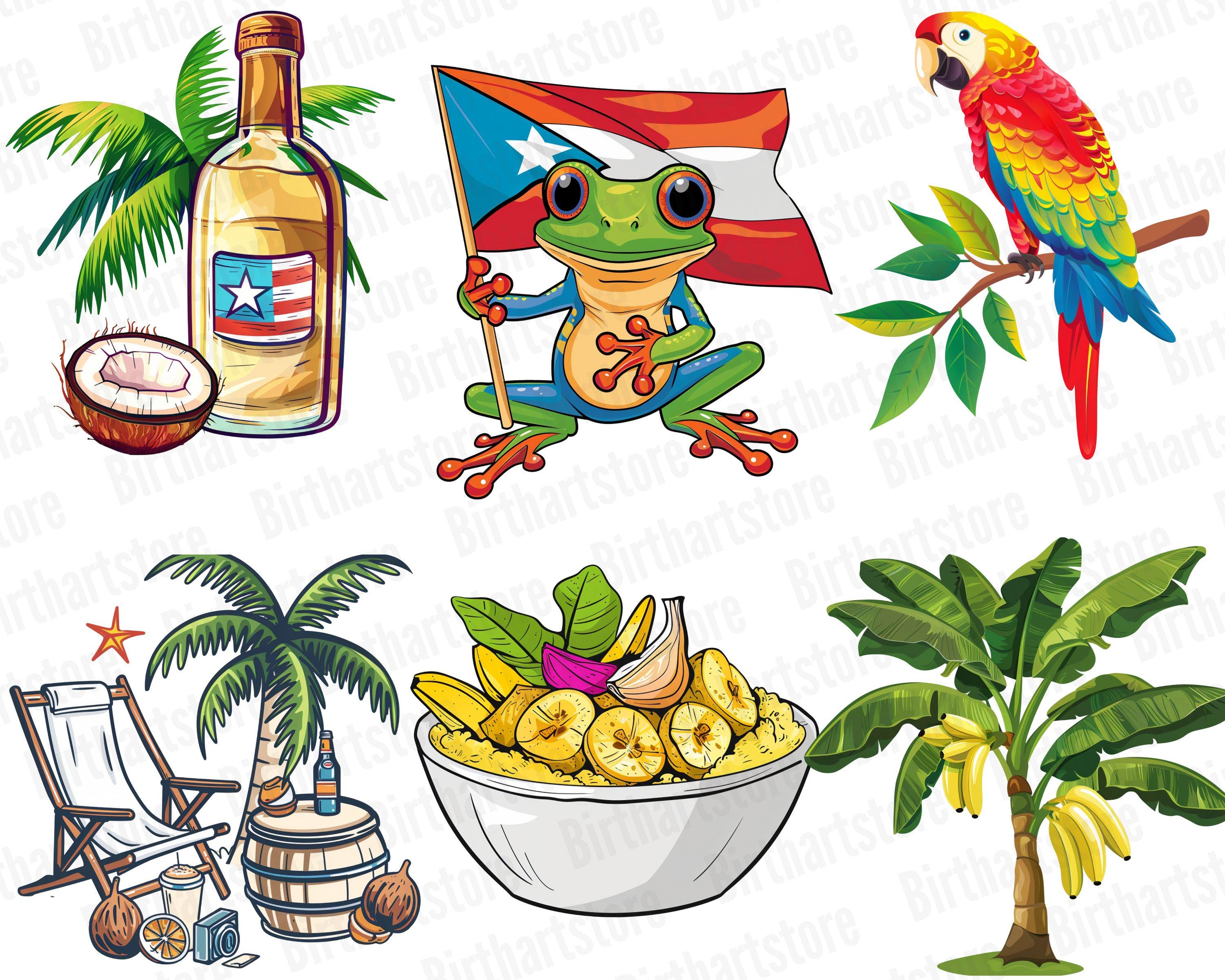 Puerto Rico Clipart Bundle 30 Tropical Island Graphics Coqui Frog puerto-rico-clipart-bundle-30-tropical-island-graphics-coqui-frog