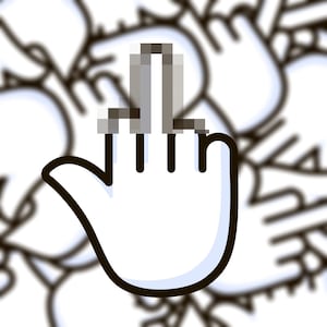 Middle Finger Vinyl Sticker