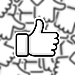 Thumbs Up Emoji Sticker | Holographic Sticker | Vinyl Sticker