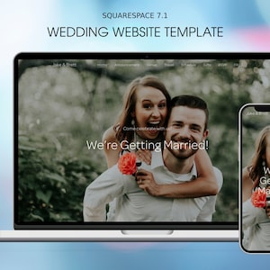Elegant DIY Wedding Website Template for Squarespace 7.1 - Customize Your Big Day Beautifully