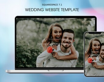 Elegant DIY Wedding Website Template for Squarespace 7.1 - Customize Your Big Day Beautifully