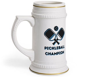 Pickleball Champion | Best Pickleball Player | Pickleball Beer Stein | Pickleball Player Gift | Pickleball Gift Idea