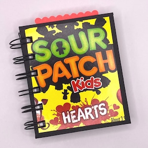 Handmade Mini Notebook Sour Patch Upcycled Candy Journal