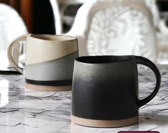 Handmade Rustic Ceramic Mug \  Handmade Pottery Coffee Mug \ Kitchen Decor \ Coffee Mug for Coffee Lovers \ Big Handle Coffee Or Tea Mug