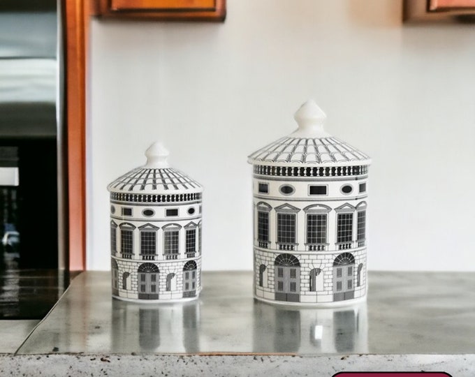 Vintage Handmade Ceramic House Condiment Jar \ Unique Home Kitchenware \ Fun Home Condiment Jar \ Minimalist Jar \ Unique Housewarming Gift