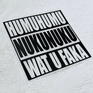 Humuhumu Nukunuku Wat U Faka Vinyl Sticker 4.5&quot;x4.5&quot; | Funny Hawaii Greetings | Punny Hawaiian Joke Sticker