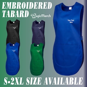 Delantal Tabardo Bordado Personalizado Tu Texto Chef Cocina Ropa de Trabajo Limpieza Personal de Cocina