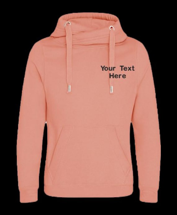 Personalised Embroidered Just Hoods Awdis Cross Neck Hoodie Unisex