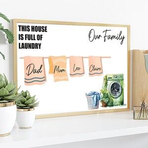 Custom Portrait Family Print, Personalized Gift for Family, Digital Download, Children Gifts for Mum, Housewarming Gift