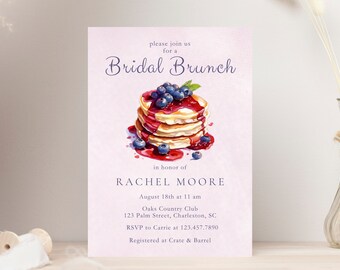 Bridal Shower Invitation Template, Bridal Brunch Invite, Printable Invitation, Editable Invitation Template