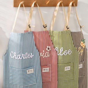 Embroidered Cooking Apron,Custom Apron for Kids Adult,Kitchen Apron with name,Crochet Child Apron,Home Cooking Present,Gift for Cooking