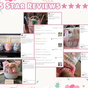 Personalized Name Basket for Kids,Custom Nursery Storage Basket,Rope Cotton Baby Gift Basket,Toy Organizer,Baby Shower Gift,Bunny Basket image 13