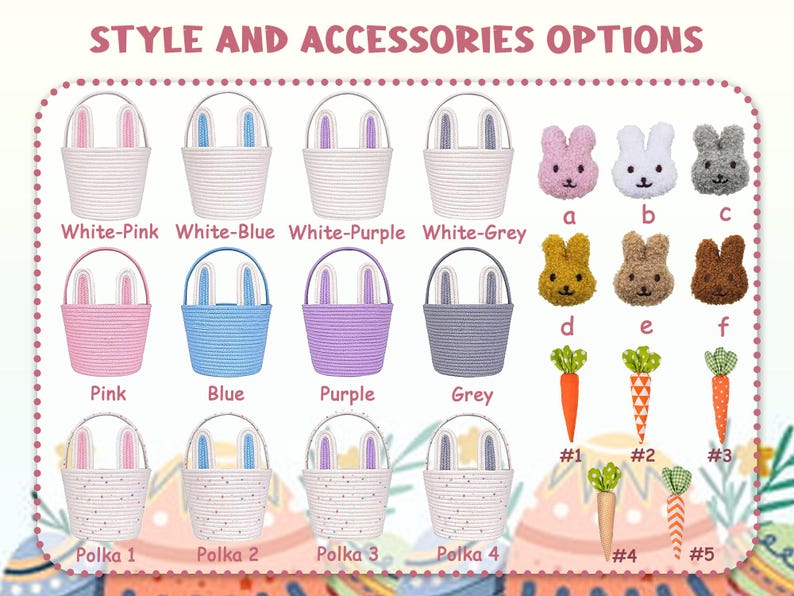 Personalized Name Basket for Kids,Custom Nursery Storage Basket,Rope Cotton Baby Gift Basket,Toy Organizer,Baby Shower Gift,Bunny Basket image 6