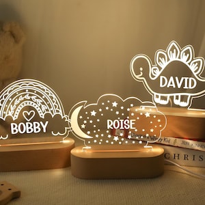 Personalized Night Light with Name, Baby Night Light, Personalized Nursery Gift, Baby Shower Gift, Newborn Gift, Gift for Baby, Bedside Lamp
