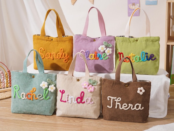 Personalized Name Handbags, Custom Name Handbag as Baby Shower Gifts,Traveling Children's handbags, Birthday Gift,Gifts for Kids