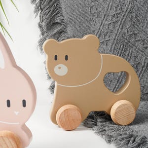 子供用教育玩具車、ログ慣性プッシュカー、赤ちゃん用ミニハンドヘルドコーディネーション楽しいモデリングカート