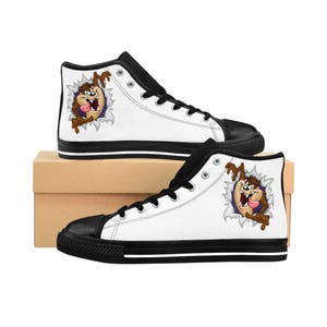 Zapatillas con dibujos animados, divertidas zapatillas altas para mujer, zapatillas con gráficos de moda para regalar, zapatillas con garabatos, calzado único