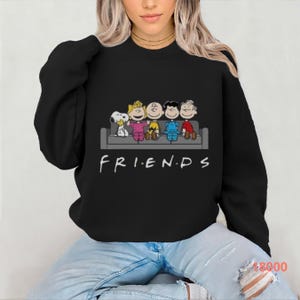 Peanuts Friends Crewneck Sweatshirt - Cozy Cartoon Apparel for Fans, Gift for Birthdays, Holidays, Casual Wear, Unisex