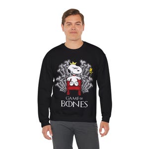 Vintage Game of Bones Sweatshirt, Funny Pet Lover Gift, Cozy Crewneck, Dog Themed Apparel, Perfect for Birthdays or Holidays