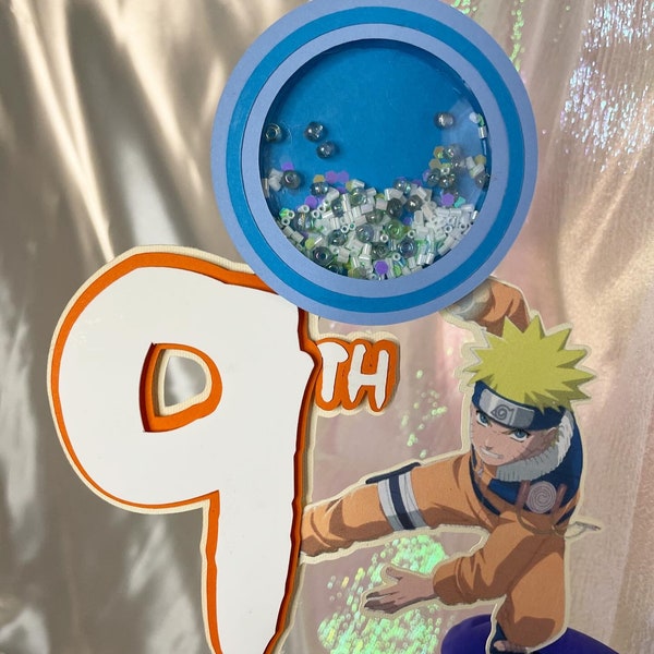 Anime Inspired 3D cake topper RASENGAN Shaker ! Ninja themed - party decoration