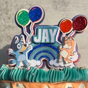 Custom 3D Bluey cake topper