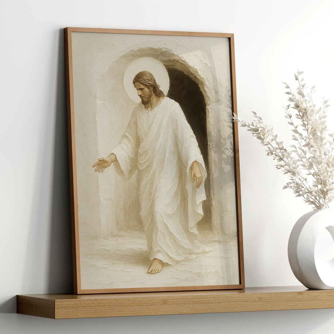 Jesus Resurrection Digital Download, Risen Christ Minimalist Wall Art ...