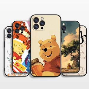 Nalle Puh Barndomstecknad Skyddande Anpassade Mobilskal för iPhone, Samsung, Google Pixel och Motorola