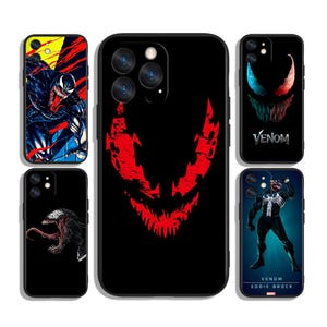 Coque pour portable noire Monster Venom Vibes | Art d'horreur aux dents pointues | Compatible iPhone et Samsung