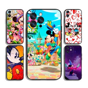 Custodia per telefono con l'allegro amico Topolino / Arte animata retrò audace / Per iPhone e Samsung