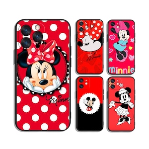 Minnie Mouse Polka Dot Bow Girl beschermende custom telefoonhoesjes voor iPhone, Samsung, Google Pixel en Motorola