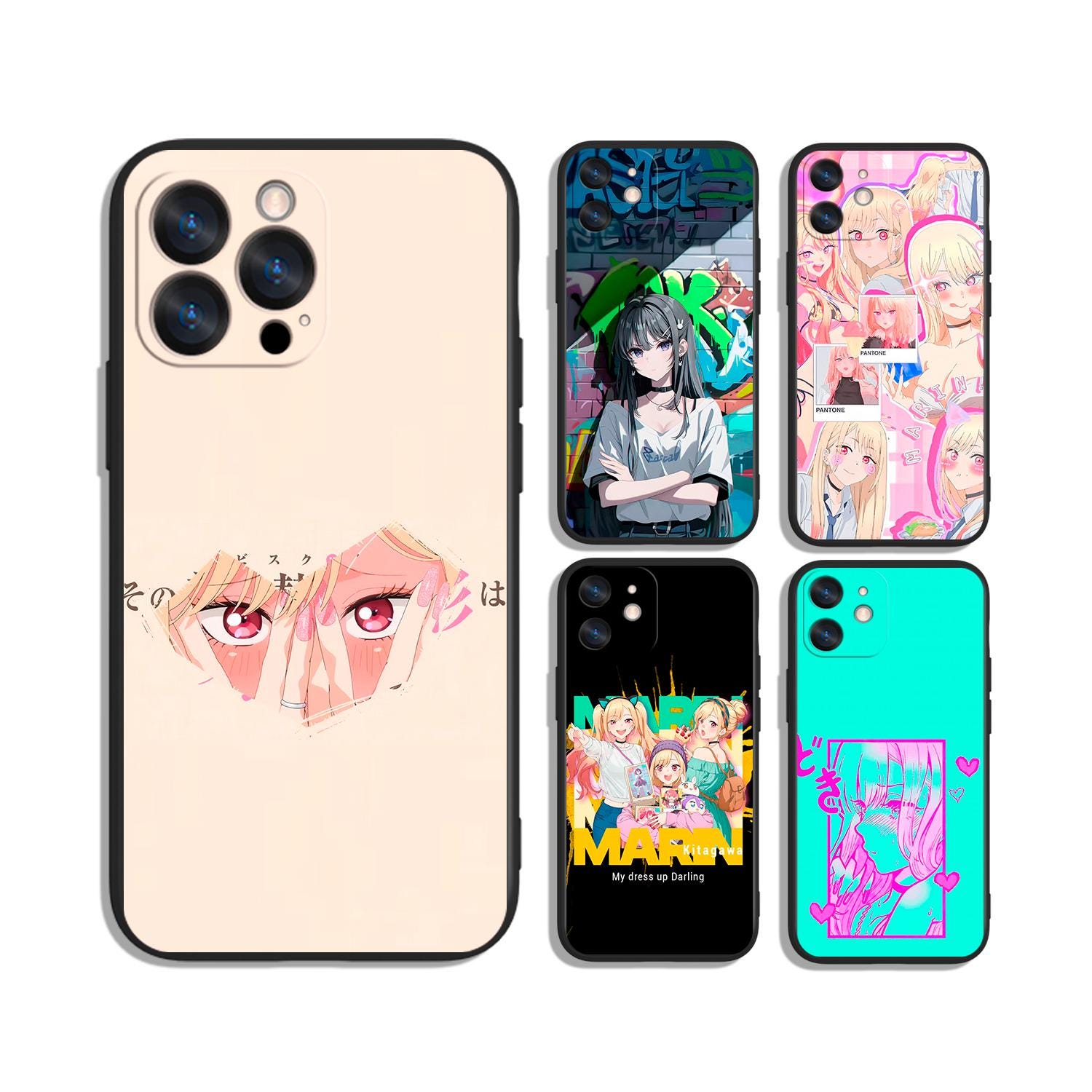 スマホアクセサリー Marin Amazon.com: Akatxezy Marin Kitagawa Anime Character Pink Phone