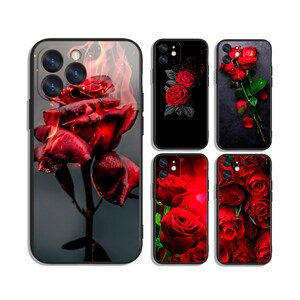 Ruby Blossoms | Timeless Beauty of Red Garden Roses Protective Custom Phone Cases for iPhone, Samsung, Google Pixel and Motorola