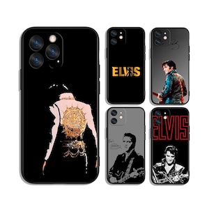 Housse de protection pour portable vintage Elvis Presley avec étoiles de scène | Compatible avec iPhone, Samsung et autres appareils