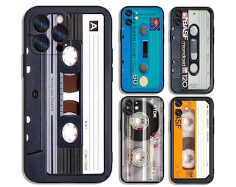 Vintage Cassette Tape Retro Music Vibe Protective Custom Phone Cases for iPhone, Samsung, Google Pixel and Motorola