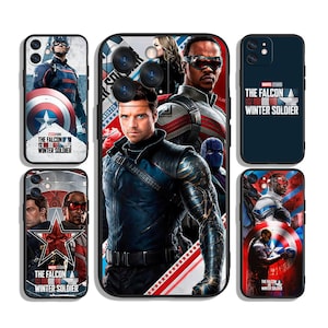 Custodia per telefono Winter Soldier Falcon Cyber Arm Hero / Atmosfera da assassino della Guerra Fredda / Per iPhone e Samsung