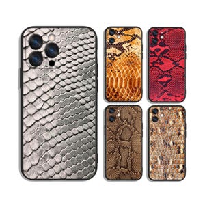 Slangenvelpatroon | Exotische reptielentextuur | Beschermende, op maat gemaakte telefoonhoesjes voor iPhone, Samsung, Google Pixel en Motorola