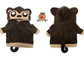 Dog Monkey Hoodie Costume MED - XL Pdf Pattern and full tutorial