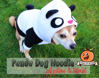 Dog Panda Bear Hoodie Costume XS - MED Pdf Pattern and full tutorial