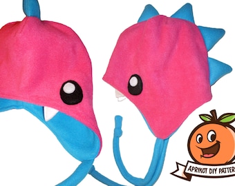 Dinosaur Fleecemuts - PDF naaien patroon en Tutorial