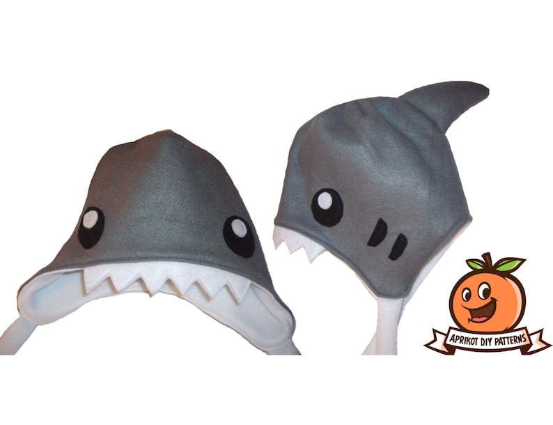 Shark Fleece Hat Beanie PDF Sewing Craft Pattern and full tutorial image 1