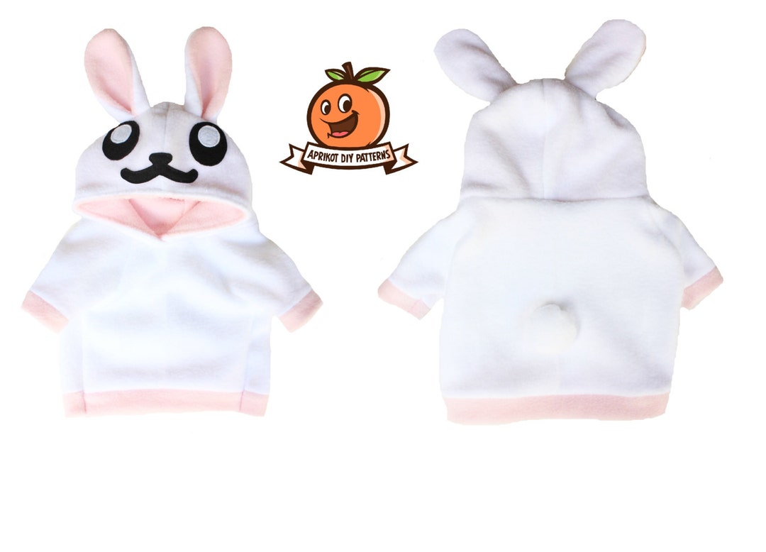 Dog Bunny Hoodie Costume XS MED Pdf Pattern and Full Tutorial Etsy