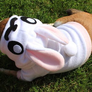 Dog Bunny Hoodie Costume MED XL Pdf Pattern and full tutorial image 4