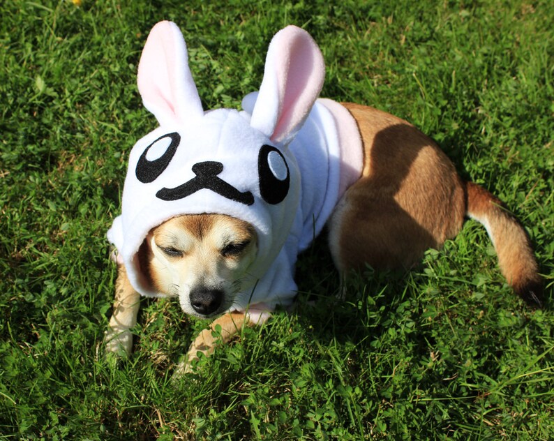 Dog Bunny Hoodie Costume MED XL Pdf Pattern and full tutorial image 5