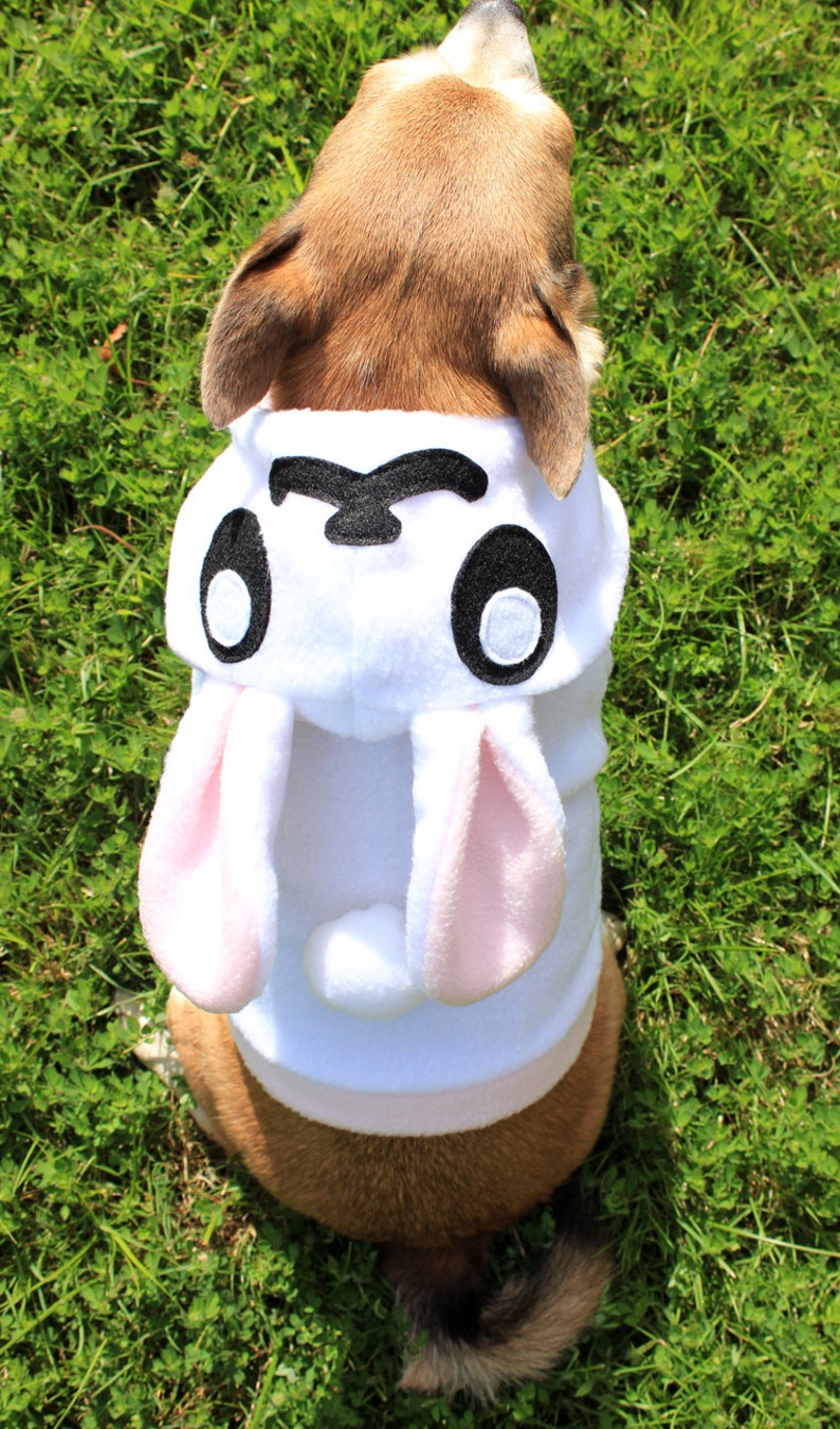 Dog Bunny Hoodie Costume MED XL Pdf Pattern and full tutorial image 2