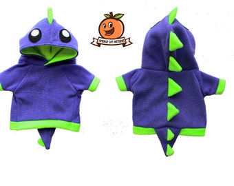 Dog Dinosaur Hoodie Costume MED - XL Pdf Pattern and full tutorial