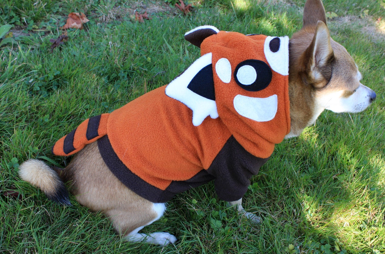 Red Panda Dog Hoodie Costume XS - MED Pdf Pattern and Full