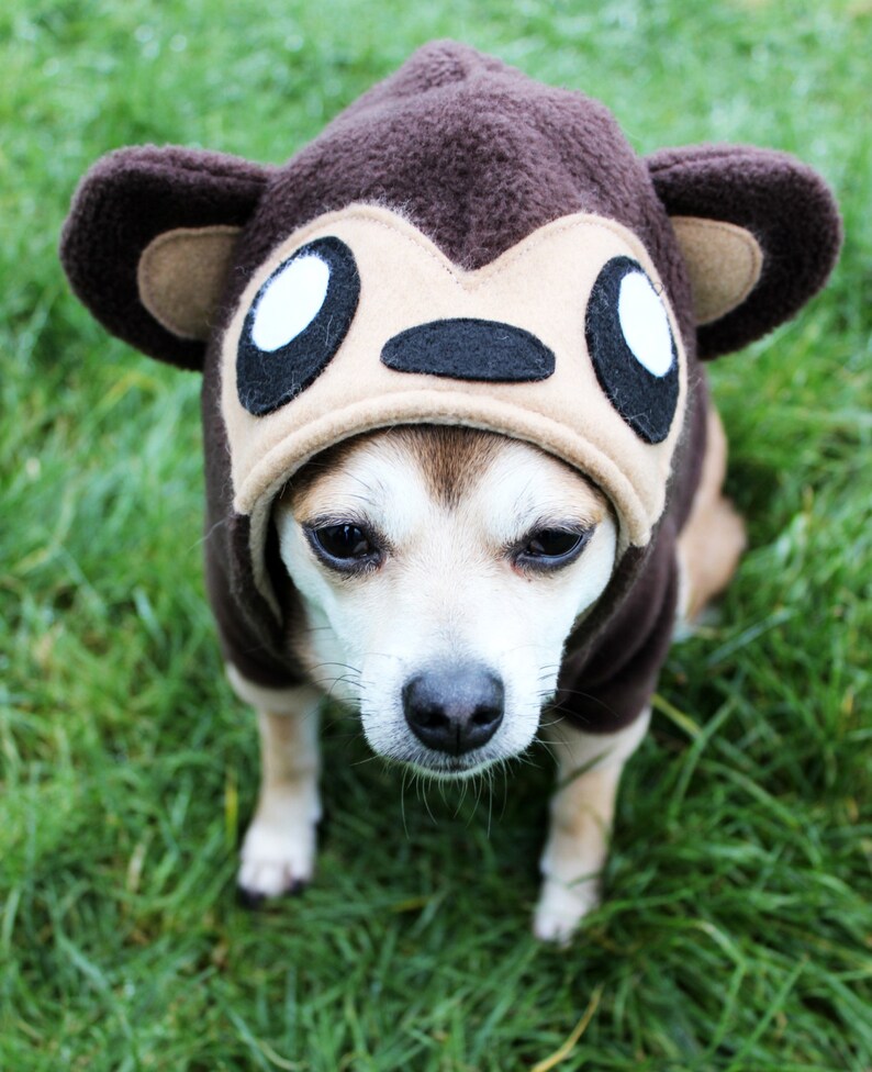Dog Monkey Hoodie Costume MED XL Pdf Pattern and Full Etsy